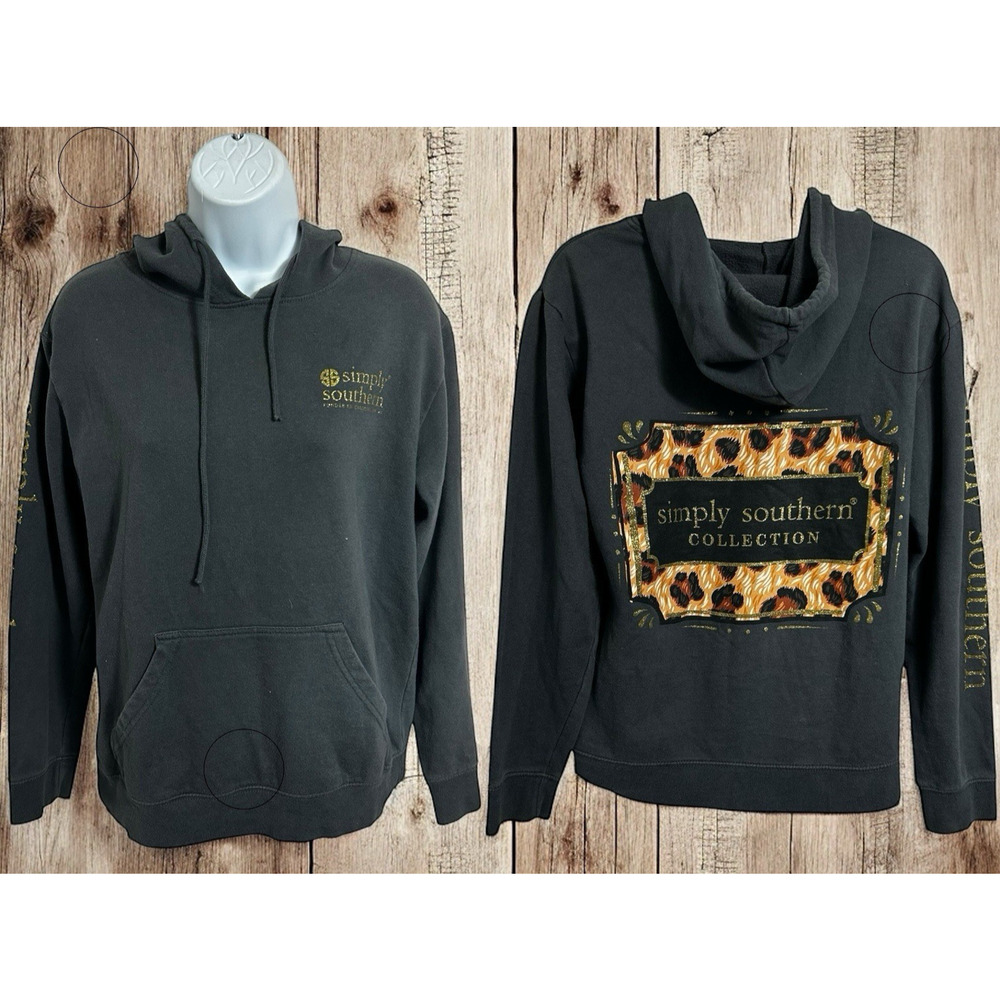 Women's Simply Southern Collection Gray Pullover Hoodie Sz Small Sweatshirt